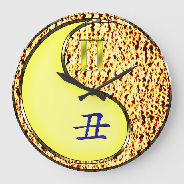 Grande Horloge Ronde Gémeaux & Bœuf de Feu (Recto)