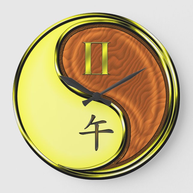 Grande Horloge Ronde Gémeaux & Cheval de Bois (Recto)