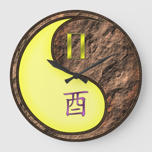 Grande Horloge Ronde Gémeaux & Coq de Terre (Recto)
