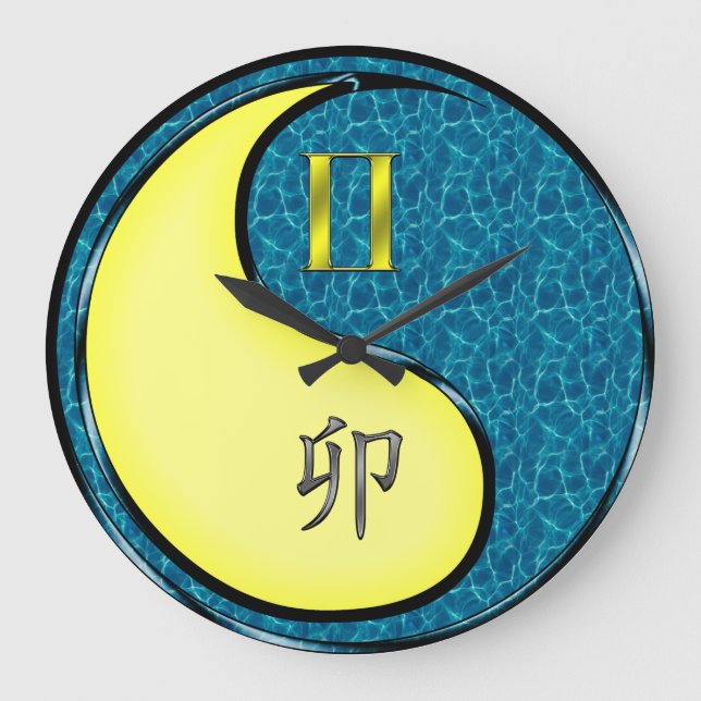Grande Horloge Ronde Gémeaux & Lapin d'eau (Recto)