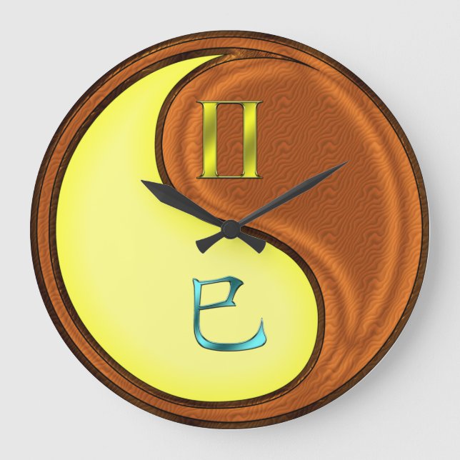 Grande Horloge Ronde Gémeaux & Serpent de Bois (Recto)