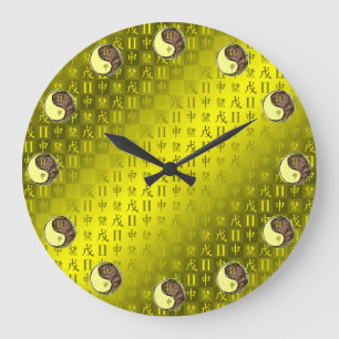 Grande Horloge Ronde Gémeaux & Singe de Terre