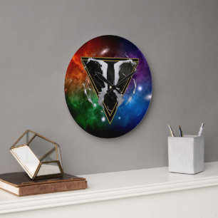 Grande Horloge Ronde Gémeaux Zodiaque Cadeau Astrologie