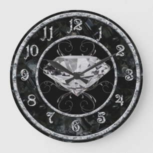 Grande Horloge Ronde Gemme blanc