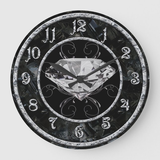 Grande Horloge Ronde Gemme blanc (Recto)