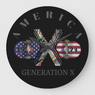 Grande Horloge Ronde Génération X américaine de skateboard 1973