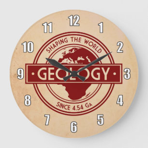 Grande Horloge Ronde Géologie - Façonner le logo mondial (Europe/Afriqu
