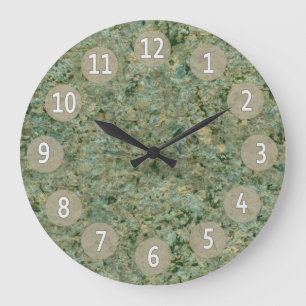 Grande Horloge Ronde Géologie Nature Photo Green Rock Texture
