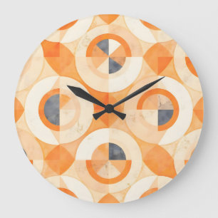 Grande Horloge Ronde Géométrie Terra dégradée