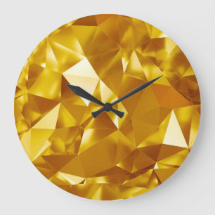 Grande Horloge Ronde Géométrique 3D : conception Arrière - plan métalli