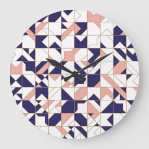 Grande Horloge Ronde Géométrique complexe, vintage moderne, application