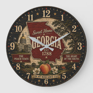 Grande Horloge Ronde Georgia State Peach Blossom