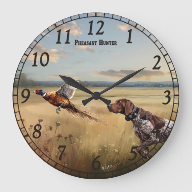 Grande Horloge Ronde  German Shorthaired Pointer  (Recto)