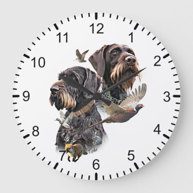 Grande Horloge Ronde German Wirehaired Pointer (Recto)
