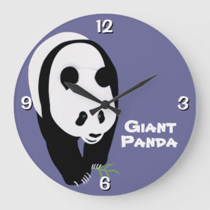 Grande Horloge Ronde Giant Panda Bear