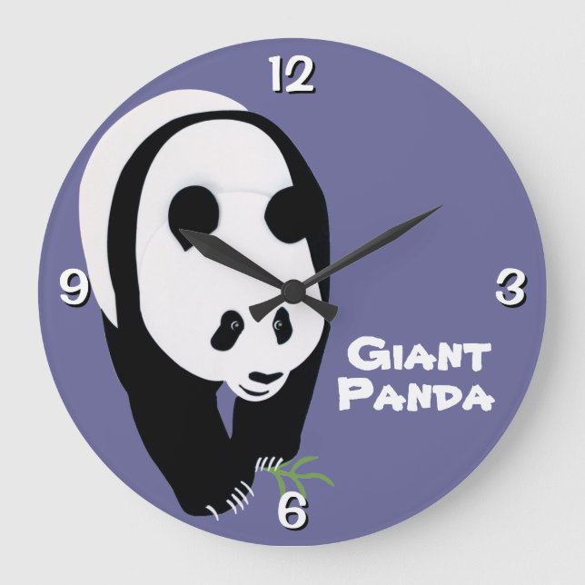 Grande Horloge Ronde Giant Panda Bear (Recto)