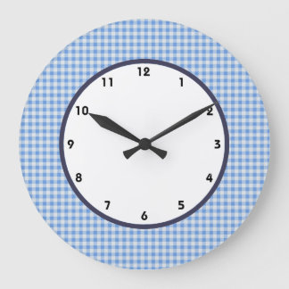 Grande Horloge Ronde gingham blue