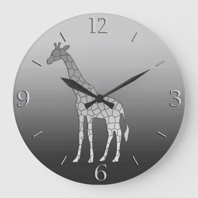 Grande Horloge Ronde Giraffe Silver Gray / Grey (Recto)
