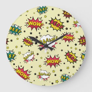Grande Horloge Ronde Girls Boys Patch Art Vintage