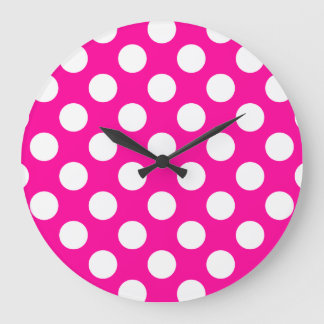 Grande Horloge Ronde Girly Hot Pink