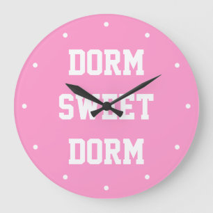 Grande Horloge Ronde Girly original de ~ doux de dortoir de dortoir
