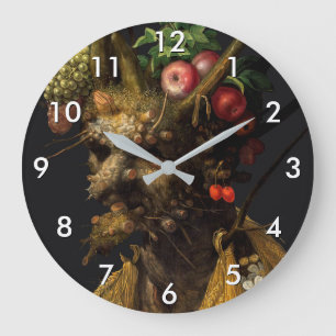 Grande Horloge Ronde Giuseppe Arcimboldo - Quatre saisons en une tête