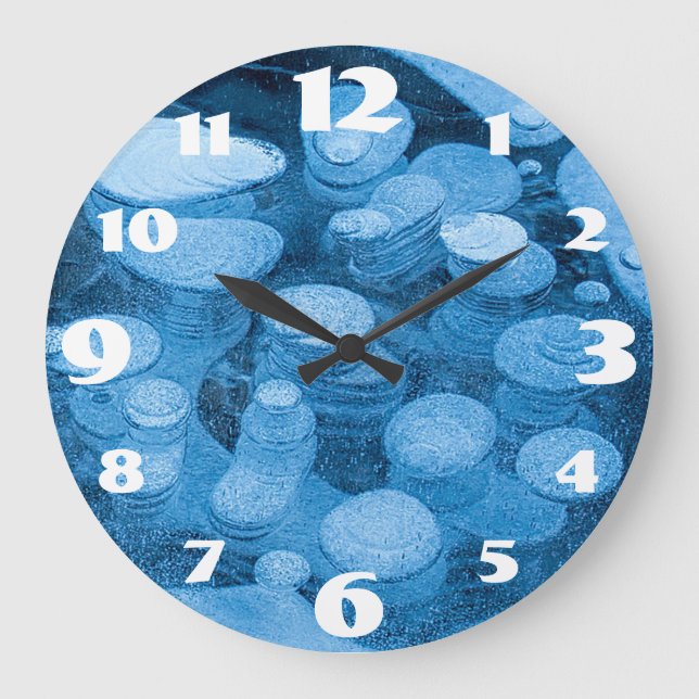 Grande Horloge Ronde Glace bleue (Recto)