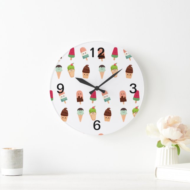 Grande Horloge Ronde glace d'été (Maison)