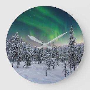 Grande Horloge Ronde Glace et neige Paysage d'hiver, Finlande