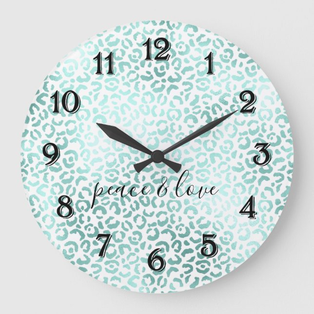 Grande Horloge Ronde Glam Mint Leopard (Recto)