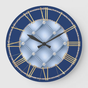 Grande Horloge Ronde Glamorous Blue and Silver