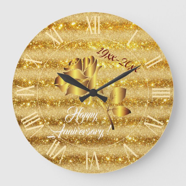 Grande Horloge Ronde Glitter Floral Venin (Recto)