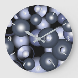 Grande Horloge Ronde Global Concentric Circle Orbital Art Abstrait