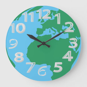 Grande Horloge Ronde Globe de la terre