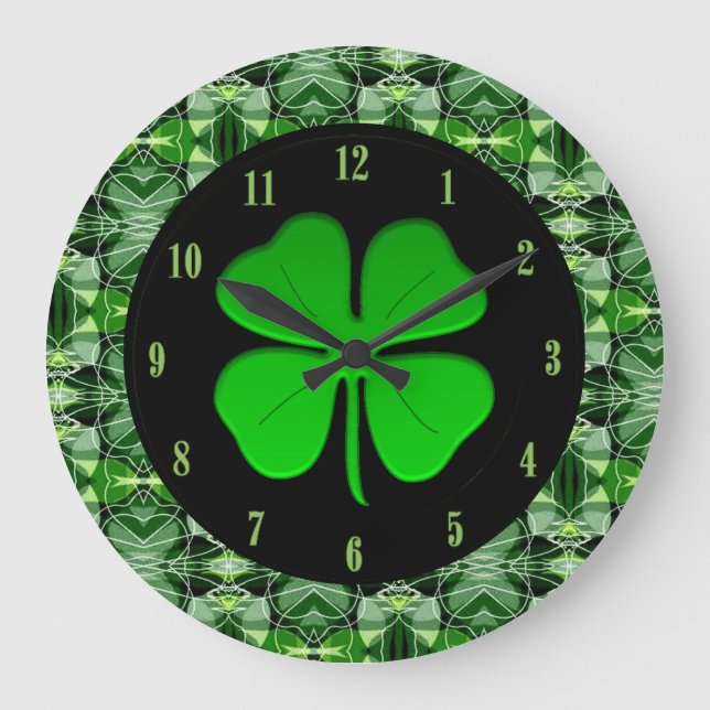 Grande Horloge Ronde Glorious Green Abstract (Recto)