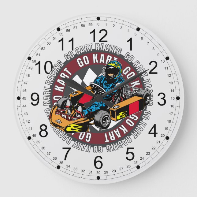Grande Horloge Ronde Go Kart Racing (Recto)