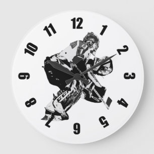 Grande Horloge Ronde Goalie de hockey sur glace - Sports d'hiver
