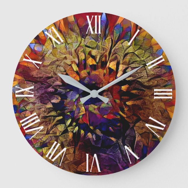 Grande Horloge Ronde Gold Big Sun Sunflower Elegance Collection (Recto)