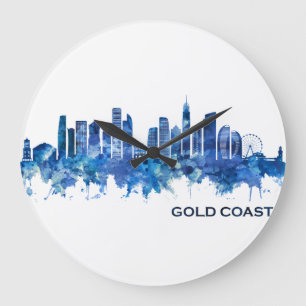 Grande Horloge Ronde Gold Coast Australia Skyline Blue