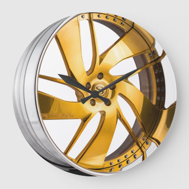 Grande Horloge Ronde Gold et Chrome (Recto)