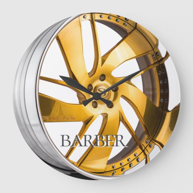 Grande Horloge Ronde Gold et Chrome Rim (Recto)