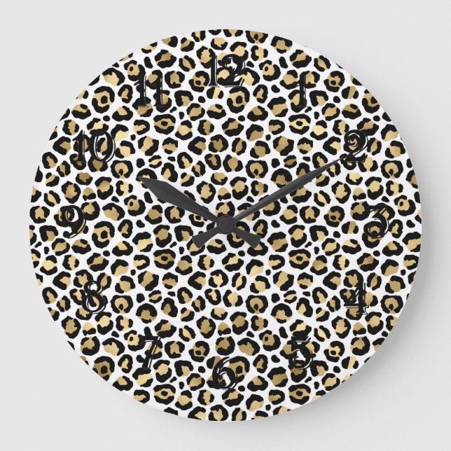 Grande Horloge Ronde Gold Glam Black Leopard (Recto)