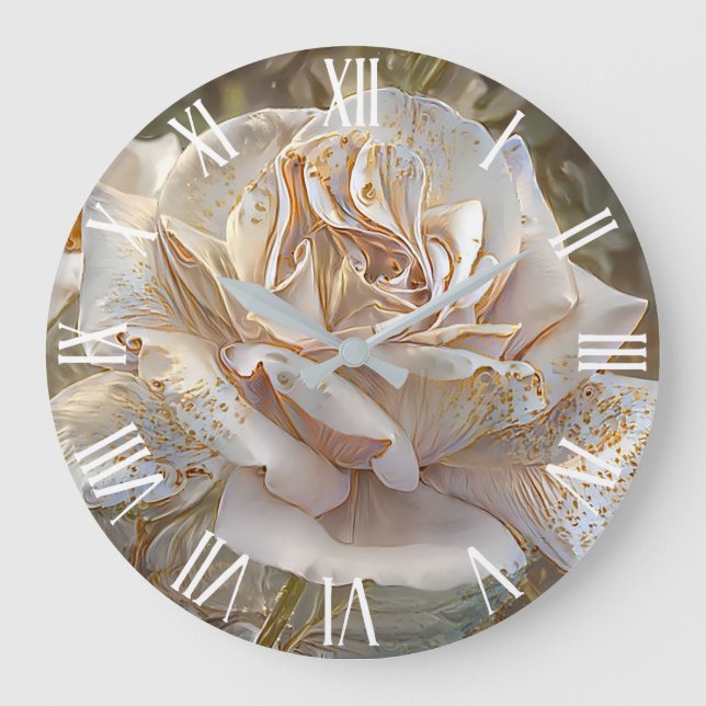 Grande Horloge Ronde Gold Silk Rose Art Dream (Recto)