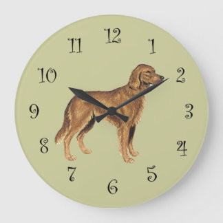 Grande Horloge Ronde Golden Retriever Dog Breed Wall Clocks