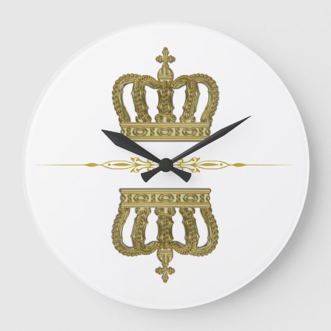 Grande Horloge Ronde Golden Royal Crown II + your backgr. & ideas (Recto)