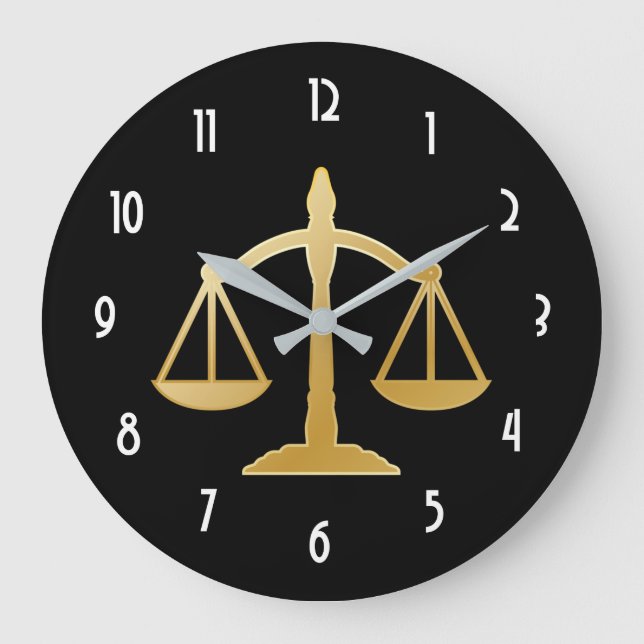 Grande Horloge Ronde Golden Scales of Justice Law Theme (Recto)