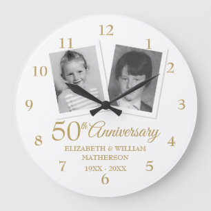 Grande Horloge Ronde Golden Wedding Anniversary Your Childhood