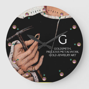GRANDE HORLOGE RONDE GOLDSMITH, PRÉCIEUX MÉTALLIER, GOLD JEWELRY ART