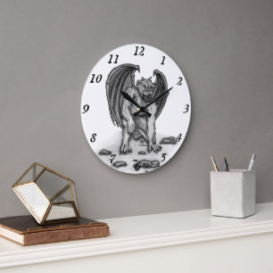 Grande Horloge Ronde Golem Gargoyle