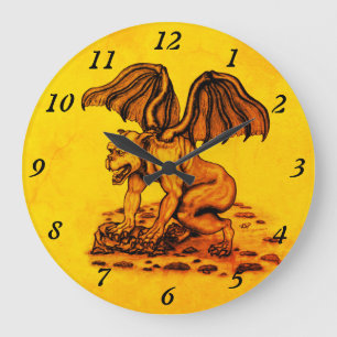 Grande Horloge Ronde Golem Gargoyle